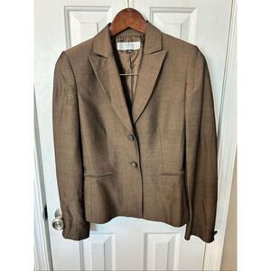 Tahari brown blazer size 4 stylish office wear work attire